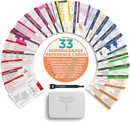 33 Nursing Reference Cards 