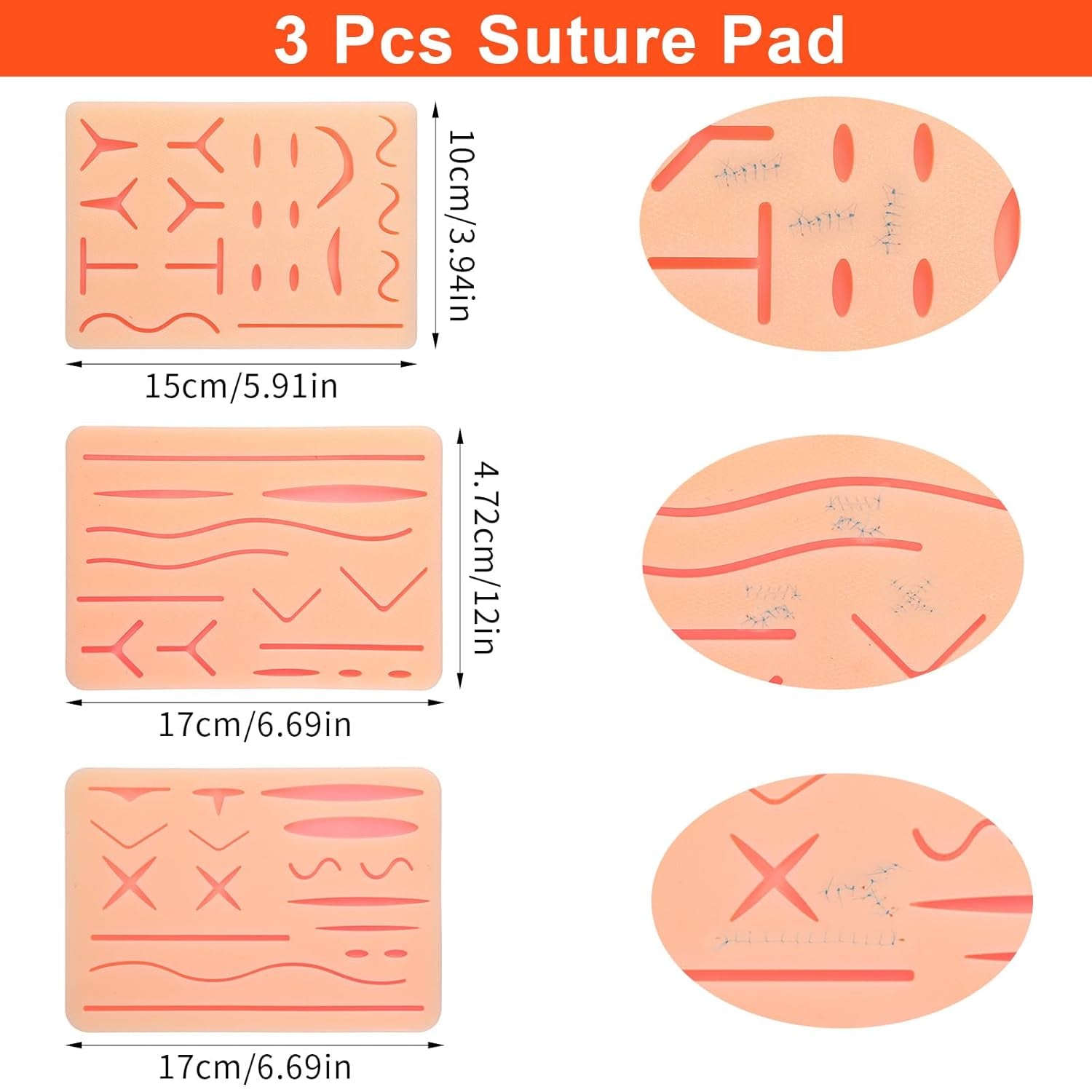 ﻿3 Set Suture Pad 
